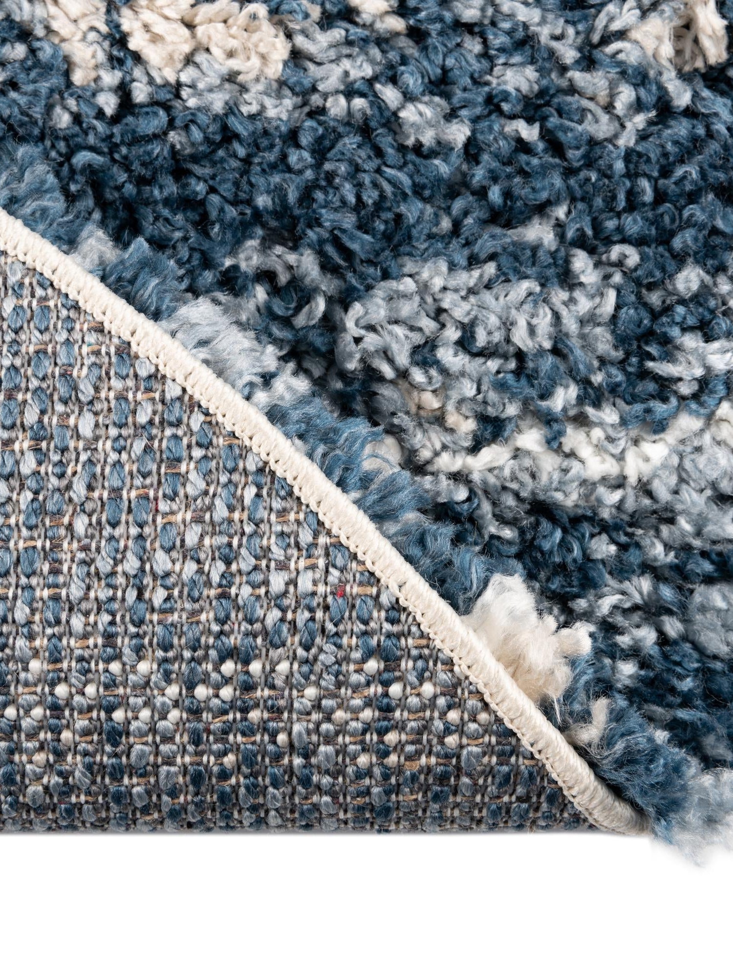 Blue 7' x 7' Serenity Shag Round Area Rug Thick Soft Touch Fluffy & Plush Shaggy Pile Carpet for Living Rooms, Kitchen, Bedrooms, Office, Dorms for Sale at Rug Engine