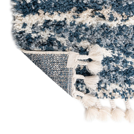 Blue 2' x 6' Serenity Shag Runner Area Rug Thick Soft Touch Fluffy & Plush Shaggy Pile Carpet for Living Rooms, Kitchen, Bedrooms, Office, Dorms for Sale at Rug Engine