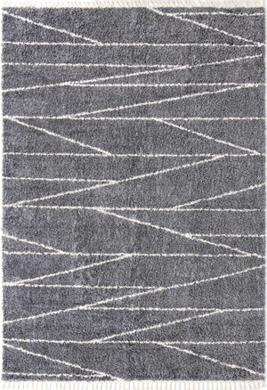 Gray 10' x 14' Serenity Shag Rectangle Area Rug Thick Soft Touch Fluffy & Plush Shaggy Pile