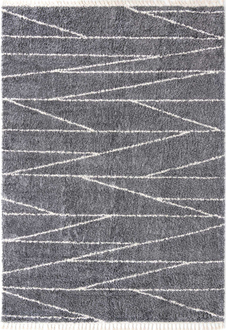 Gray 10' x 14' Serenity Shag Rectangle Area Rug Thick Soft Touch Fluffy & Plush Shaggy Pile