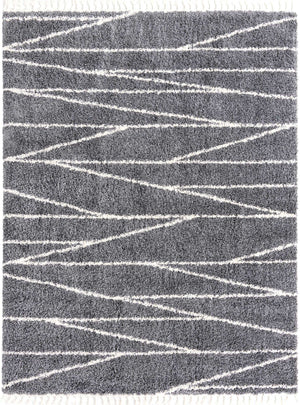 Gray 7' 10 x 10' Serenity Shag Rectangle Area Rug Thick Soft Touch Fluffy & Plush Shaggy Pile