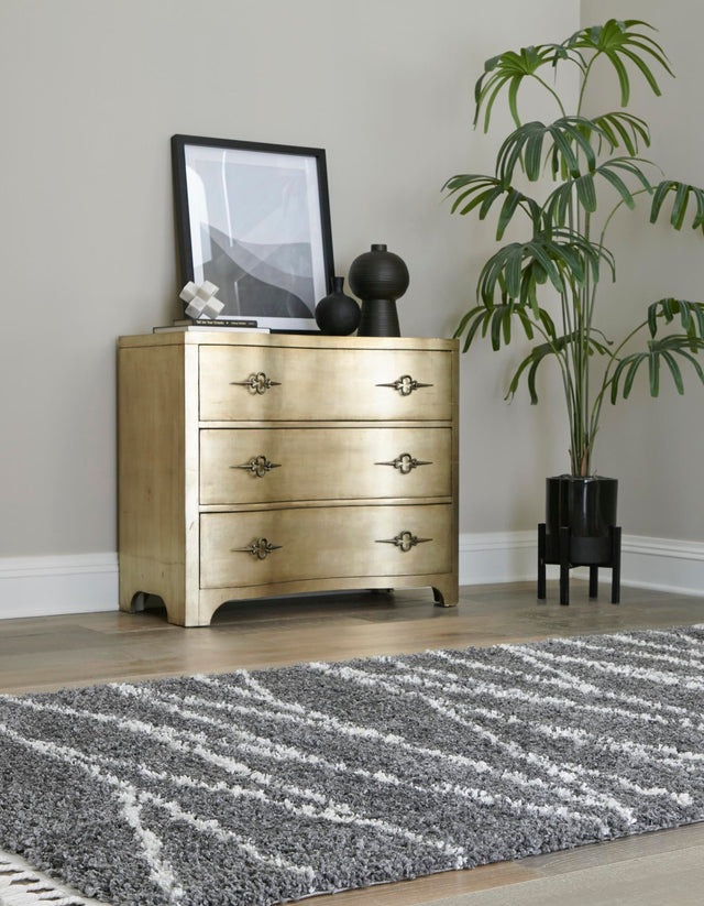 Gray 10' x 14' Serenity Shag Rectangle Area Rug Thick Soft Touch Fluffy & Plush Shaggy Pile