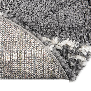 Gray 3' 3 x 3' 3 Serenity Shag Round Area Rug Thick Soft Touch Fluffy & Plush Shaggy Pile