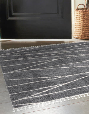 Gray 10' x 10' Serenity Shag Square Area Rug Thick Soft Touch Fluffy & Plush Shaggy Pile