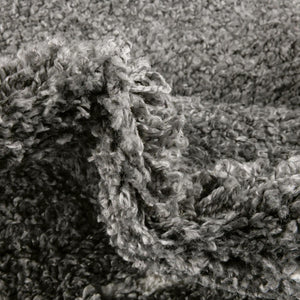 Gray 10' x 10' Serenity Shag Square Area Rug Thick Soft Touch Fluffy & Plush Shaggy Pile