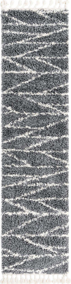 Gray 2' x 8' Serenity Shag Runner Area Rug Thick Soft Touch Fluffy & Plush Shaggy Pile