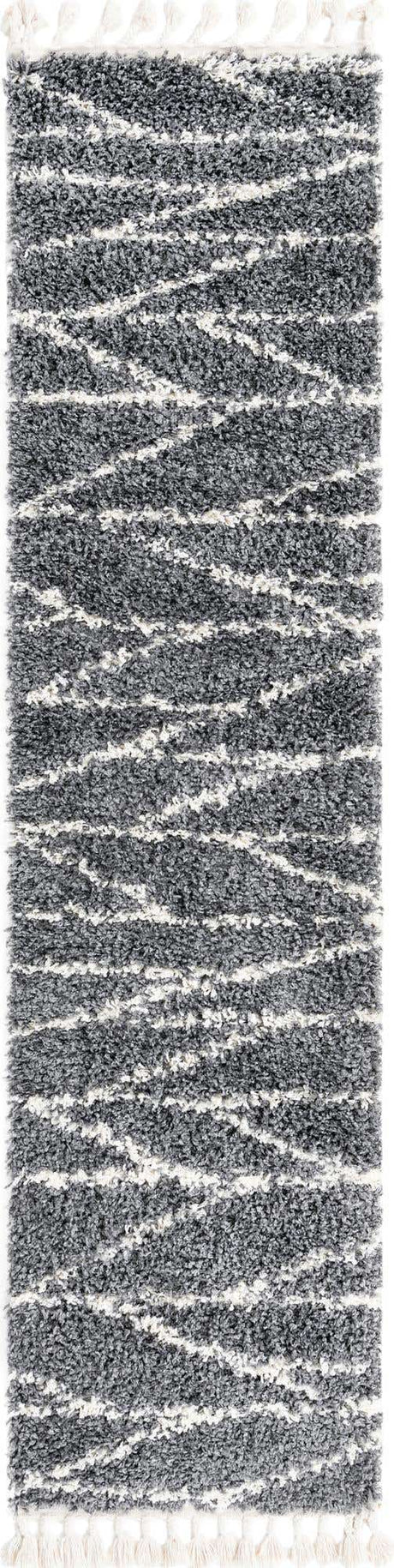 Gray 2' x 8' Serenity Shag Runner Area Rug Thick Soft Touch Fluffy & Plush Shaggy Pile