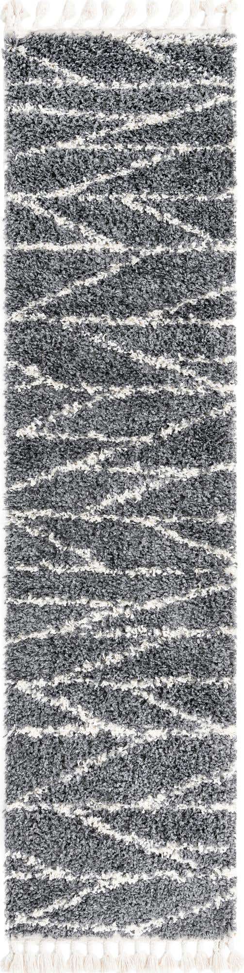 Gray 2' x 8' Serenity Shag Runner Area Rug Thick Soft Touch Fluffy & Plush Shaggy Pile