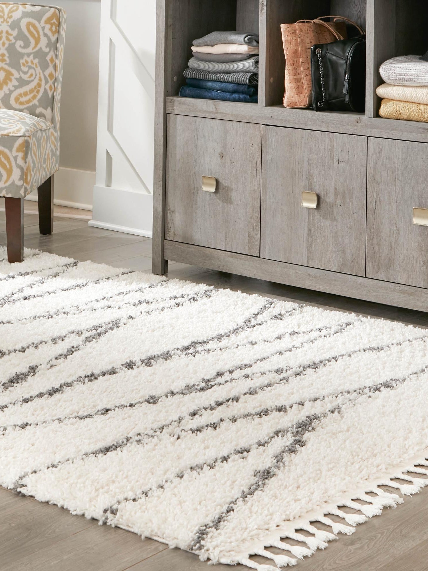 White 4' x 6' Serenity Shag Rectangle Area Rug Thick Soft Touch Fluffy & Plush Shaggy Pile Carpet for Living Rooms, Kitchen, Bedrooms, Office, Dorms for Sale at Rug Engine
