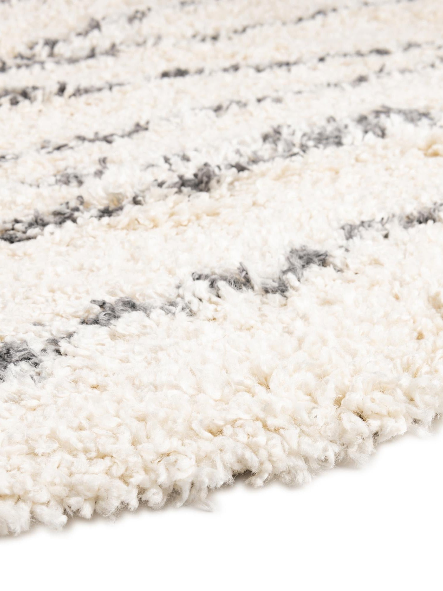 White 5' 3 x 5' 3 Serenity Shag Round Area Rug Thick Soft Touch Fluffy & Plush Shaggy Pile Carpet for Living Rooms, Kitchen, Bedrooms, Office, Dorms for Sale at Rug Engine