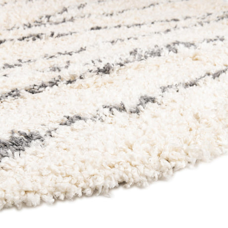 White 5' 3 x 5' 3 Serenity Shag Round Area Rug Thick Soft Touch Fluffy & Plush Shaggy Pile Carpet for Living Rooms, Kitchen, Bedrooms, Office, Dorms for Sale at Rug Engine