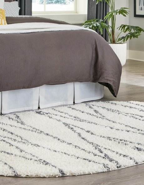 White 7' 10 x 10' Serenity Shag Oval Area Rug Thick Soft Touch Fluffy & Plush Shaggy Pile Carpet for Living Rooms, Kitchen, Bedrooms, Office, Dorms for Sale at Rug Engine
