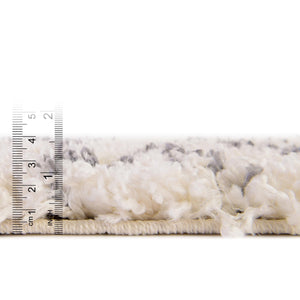 White 7' 10 x 10' Serenity Shag Oval Area Rug Thick Soft Touch Fluffy & Plush Shaggy Pile