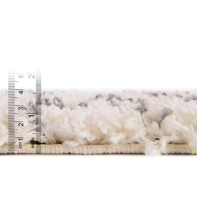 White 7' 10 x 10' Serenity Shag Oval Area Rug Thick Soft Touch Fluffy & Plush Shaggy Pile