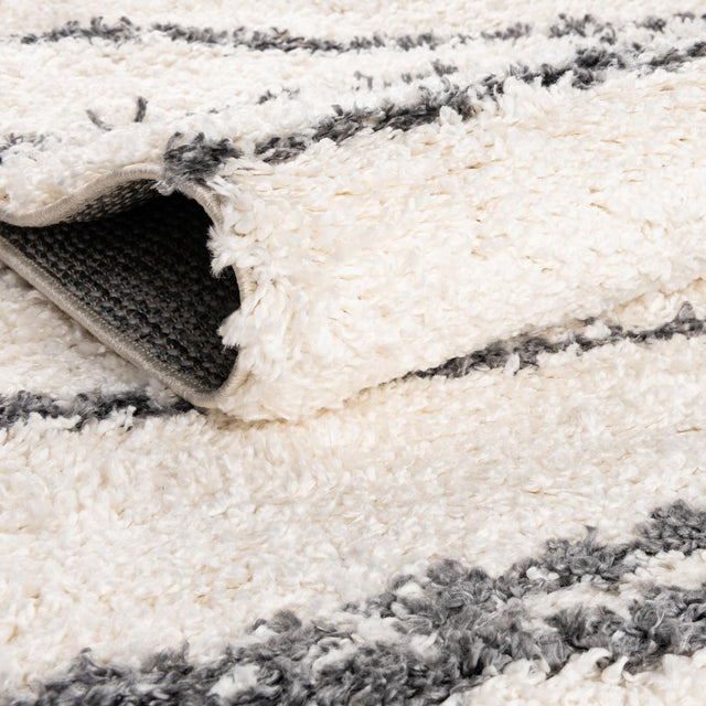 White 7' 10 x 10' Serenity Shag Oval Area Rug Thick Soft Touch Fluffy & Plush Shaggy Pile