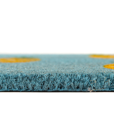 Turquoise 1' 6 x 2' 6 Doormat Entryway Porch Patio Deck Outdoor Area Rug 100% Coir With Vinyl Backing Carpet Mat for Outside Entryways for Sale at Rug Engine