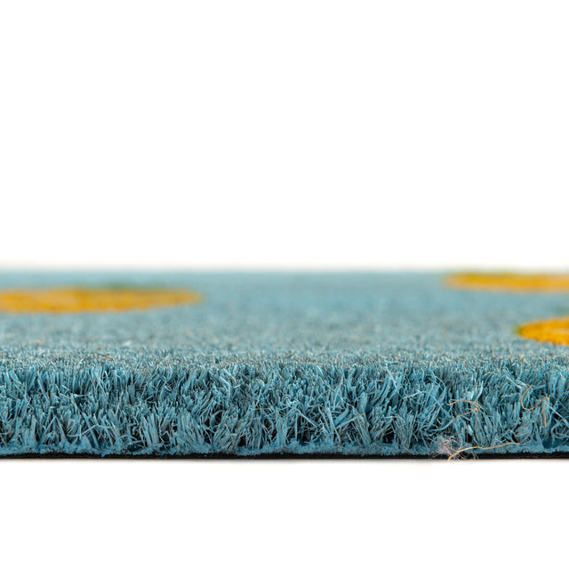 Turquoise 2' x 2' 6 Doormat Rectangle Rug