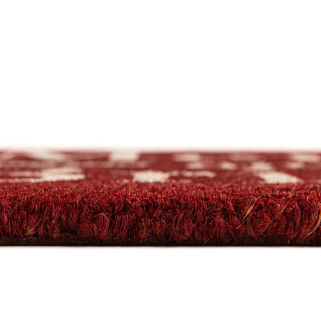 Seasonal Festive Dark Red 1' 6 x 2' 6 Doormat Entryway Porch Patio Deck Outdoor Area Rug 100% Coir With Vinyl Backing Carpet Mat for Outside Entryways for Sale at Rug Engine