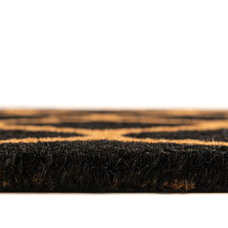 Black 1' 6 x 2' 6 Doormat Entryway Porch Patio Deck Outdoor Area Rug 100% Coir With Vinyl Backing Carpet Mat for Outside Entryways for Sale at Rug Engine