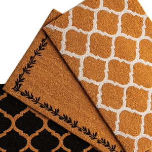 Black 2' x 2' 6 Doormat Rectangle Rug