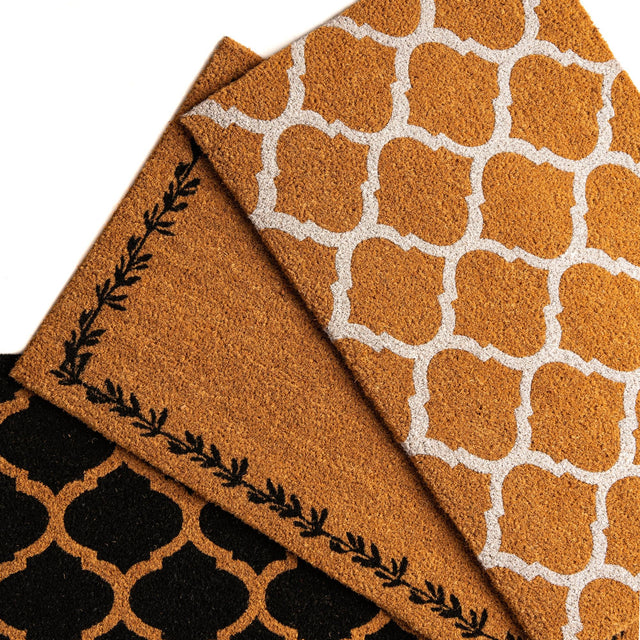 Black 2' x 2' 6 Doormat Rectangle Rug
