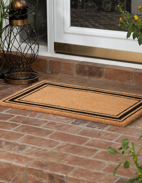 Natural 1' 6 x 2' 6 Doormat Entryway Porch Patio Deck Outdoor Area Rug 100% Coir With Vinyl Backing Carpet Mat for Outside Entryways for Sale at Rug Engine