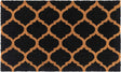 Black 2' x 2' 6 Doormat Rectangle Rug
