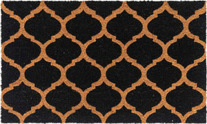 Black 2' x 2' 6 Doormat Rectangle Rug