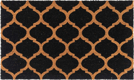 Black 2' x 2' 6 Doormat Rectangle Rug