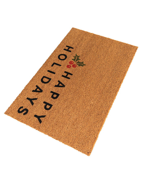 Seasonal Festive Natural 1' 6 x 2' 6 Doormat Entryway Porch Patio Deck Outdoor Area Rug 100% Coir With Vinyl Backing Carpet Mat for Outside Entryways for Sale at Rug Engine