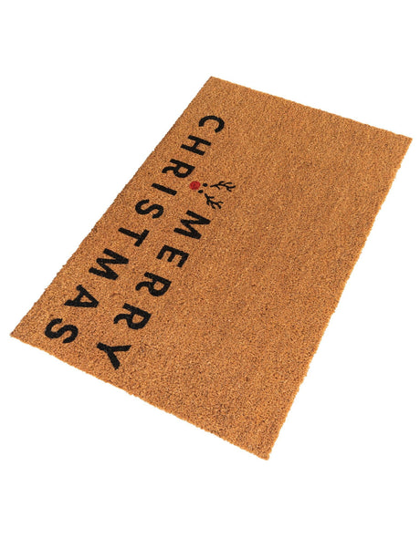 Seasonal Festive Natural 1' 6 x 2' 6 Doormat Entryway Porch Patio Deck Outdoor Area Rug 100% Coir With Vinyl Backing Carpet Mat for Outside Entryways for Sale at Rug Engine