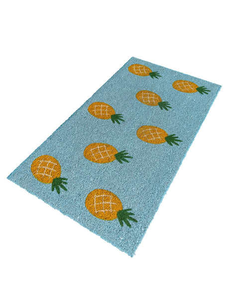 Turquoise 1' 6 x 2' 6 Doormat Entryway Porch Patio Deck Outdoor Area Rug 100% Coir With Vinyl Backing Carpet Mat for Outside Entryways for Sale at Rug Engine