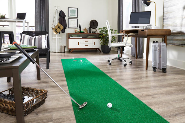 Green 1' 8 x 9' 10 Golf Runner Rug Putting Green Grass Carpet Mat With 3 Golf Balls Included for Sale at Rug Engine