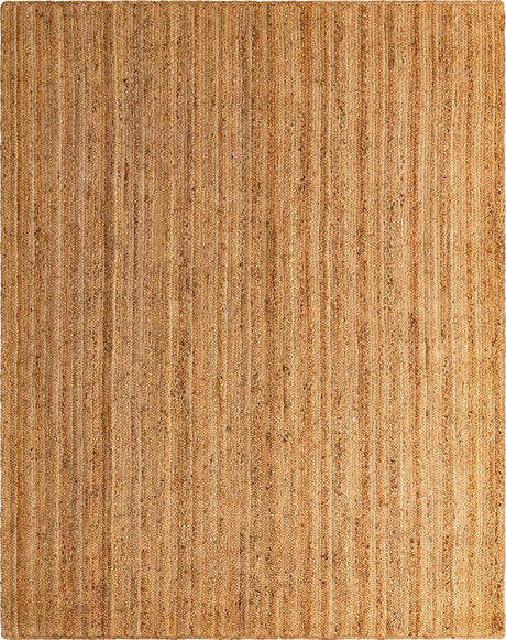 Natural 8' x 10' Braided Jute Luxe Rectangle Rug