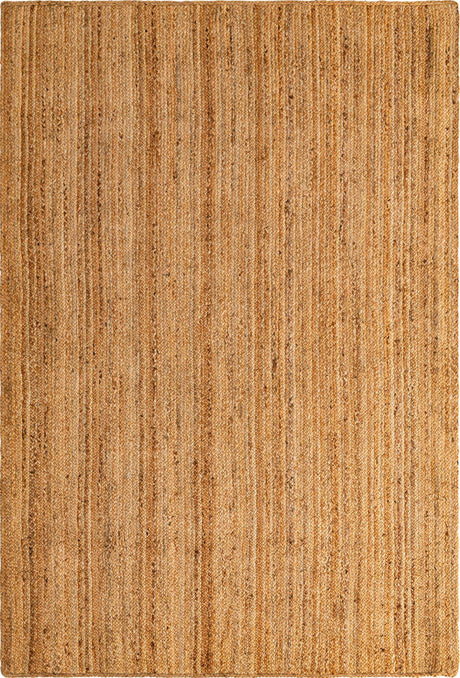 Natural 6' 1 x 9' Braided Jute Luxe Rectangle Rug