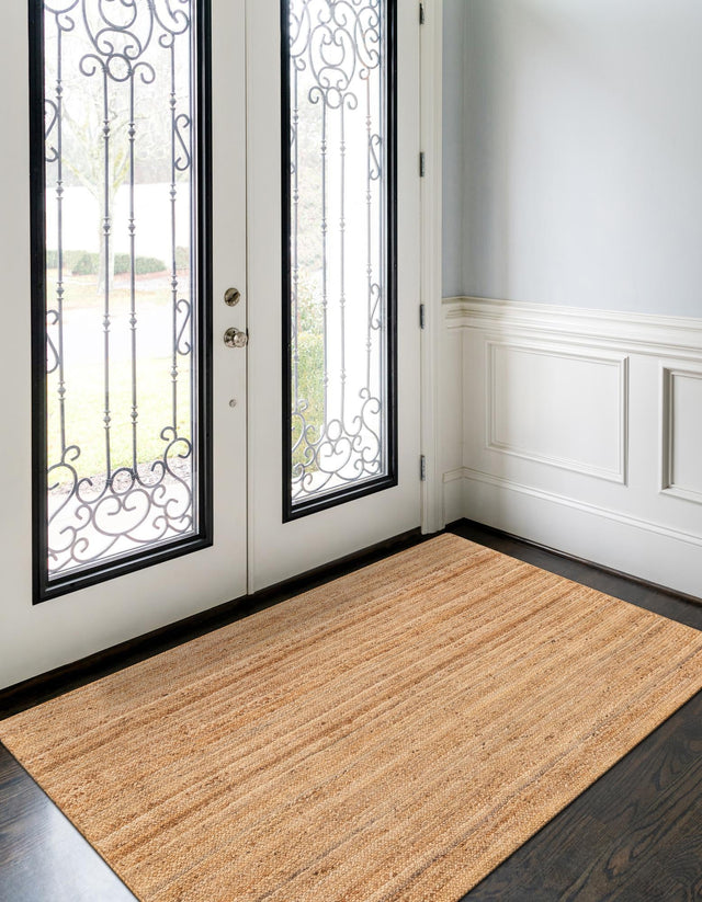 Natural 10' x 14' Braided Jute Luxe Rectangle Rug