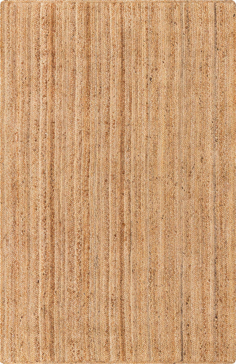 Natural 5' 1 x 8' Braided Jute Luxe Rectangle Rug