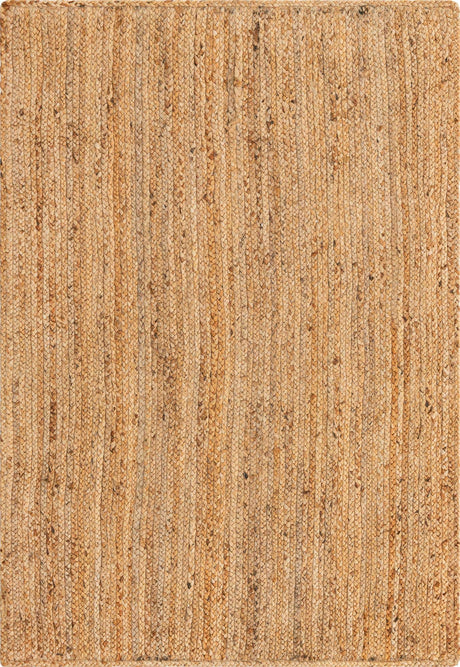 Natural 4' 1 x 6' 1 Braided Jute Luxe Rectangle Rug