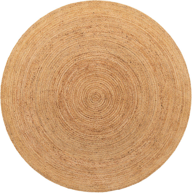 Natural 10' 2 x 10' 2 Braided Jute Luxe Round Rug