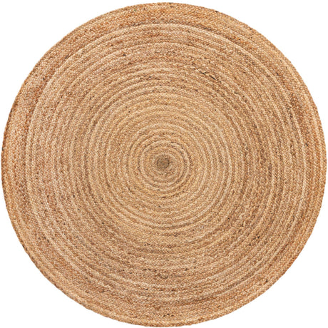 Natural 5' 1 x 5' 1 Braided Jute Luxe Round Rug