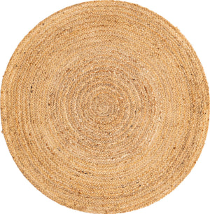 Natural 3' 3 x 3' 3 Braided Jute Luxe Round Rug