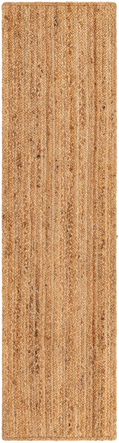 Natural 2' 2 x 8' Braided Jute Luxe Runner Rug