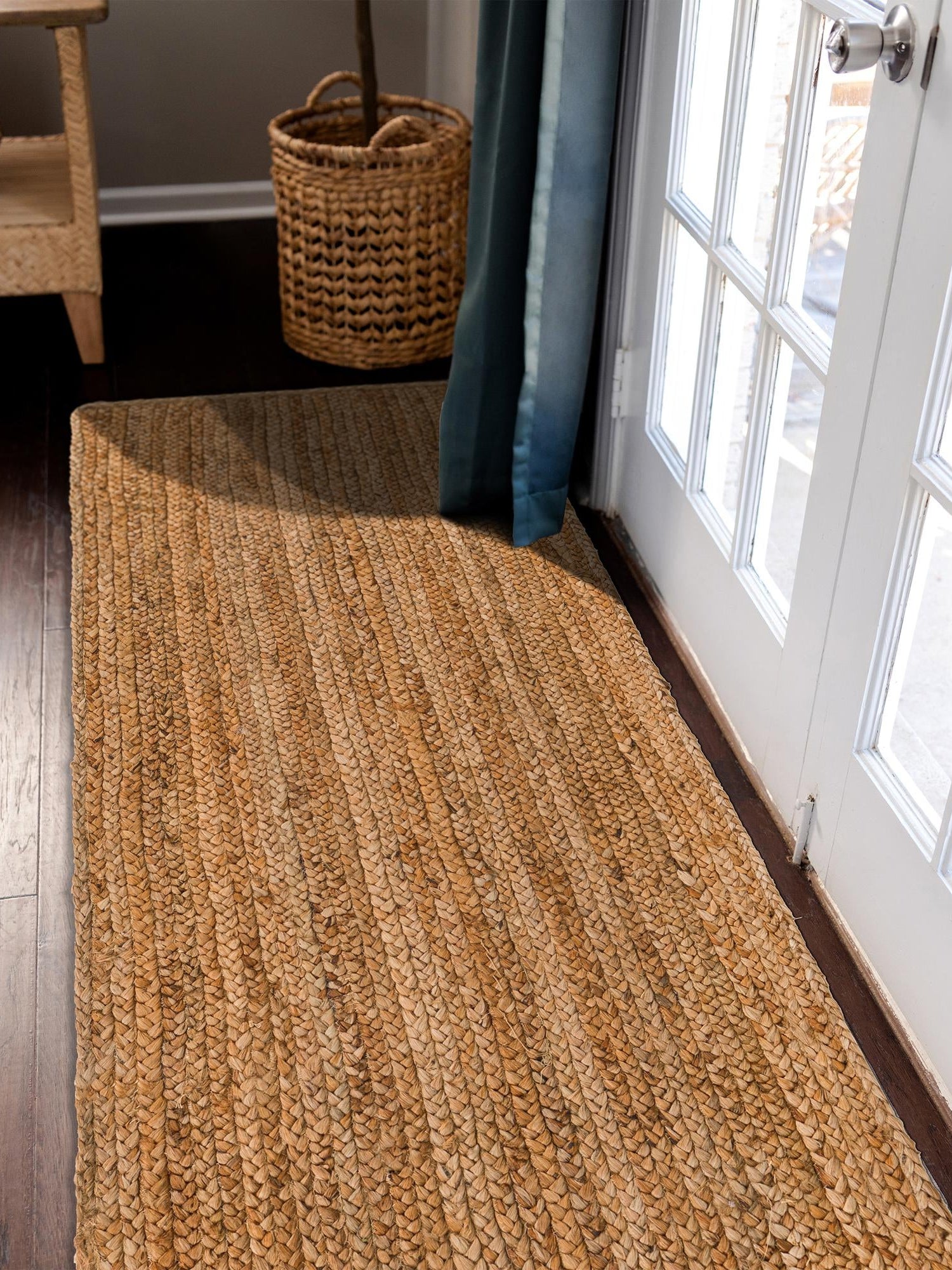 Natural 2' 7 x 13' Braided Jute Luxe Runner Area Rug 100% Jute Hand Braided Luxury Natural Eco-Friendly Boho Style Carpet for Living Rooms Dining Office Space Dorms for Sale at Rug Engine