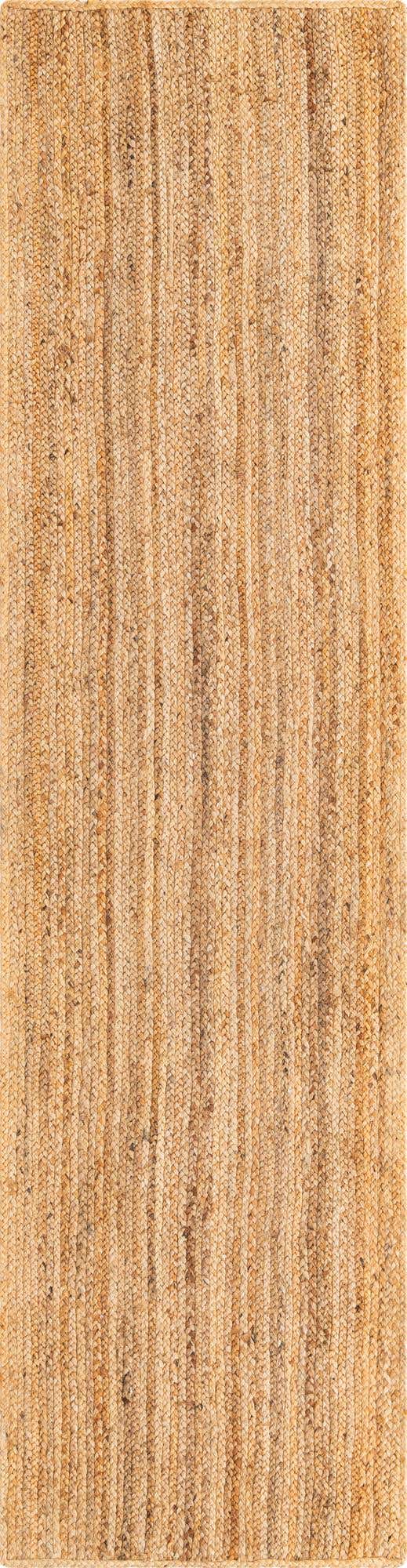 Natural 3' x 10' Braided Jute Luxe Runner Rug