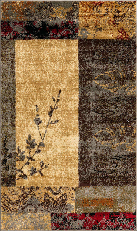 Beige 3' 1 x 5' 3 Barista Rectangle Area Rug 100% Polypropylene Abstract Modern Geometric Carpet for Living Room Dining Office Dorm Room Decor for Sale at Rug Engine
