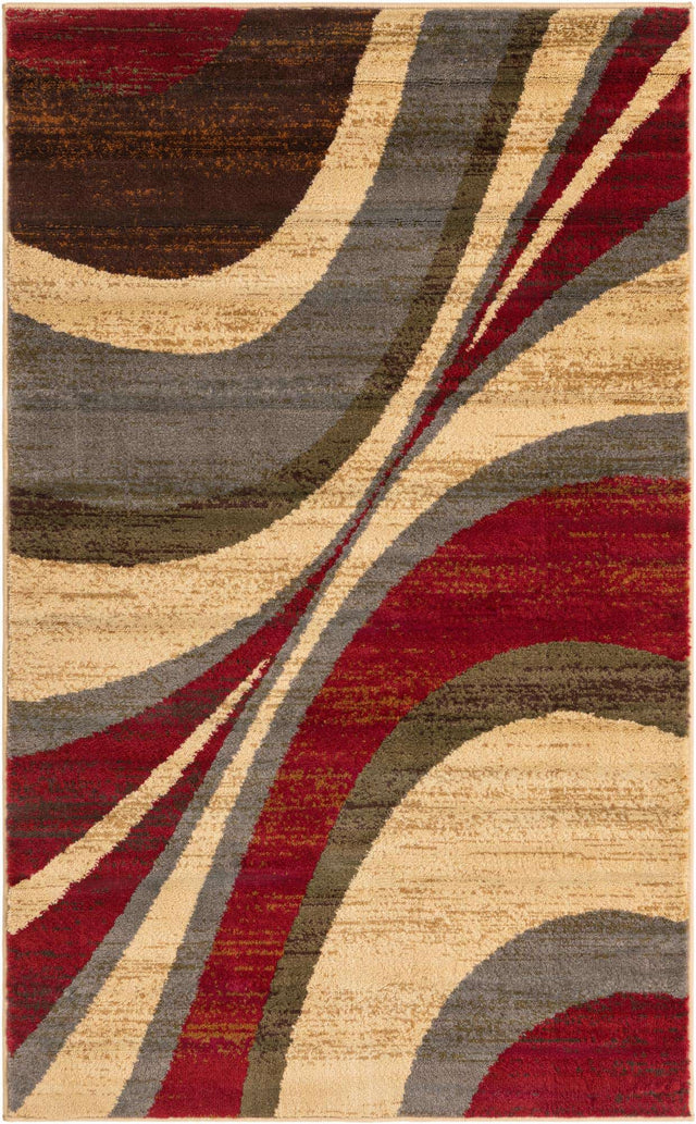 Beige 3' 1 x 5' 3 Barista Rectangle Area Rug 100% Polypropylene Abstract Modern Geometric Carpet for Living Room Dining Office Dorm Room Decor for Sale at Rug Engine