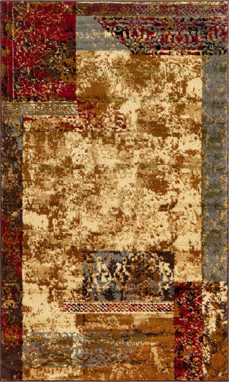 Beige 3' 1 x 5' 3 Barista Rectangle Area Rug 100% Polypropylene Abstract Modern Geometric Carpet for Living Room Dining Office Dorm Room Decor for Sale at Rug Engine