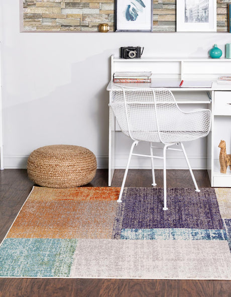 Multicolor 9' x 12' Vivid Rectangle Area Rug Colorful Modern Unique Indoor Easy Clean Durable Carpet Mat for Home Interior Design & Decor for Sale at Rug Engine