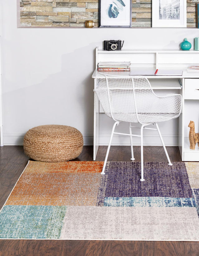 Multicolor 9' x 12' Vivid Rectangle Area Rug Colorful Modern Unique Indoor Easy Clean Durable Carpet Mat for Home Interior Design & Decor for Sale at Rug Engine