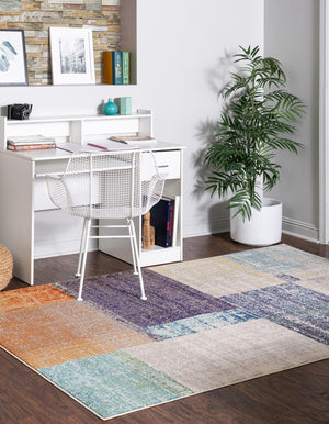 Multicolor 2' 2 x 3' Vivid Rectangle Area Rug Colorful Modern Unique Indoor Easy Clean Durable Carpet Mat for Home Interior Design & Decor for Sale at Rug Engine